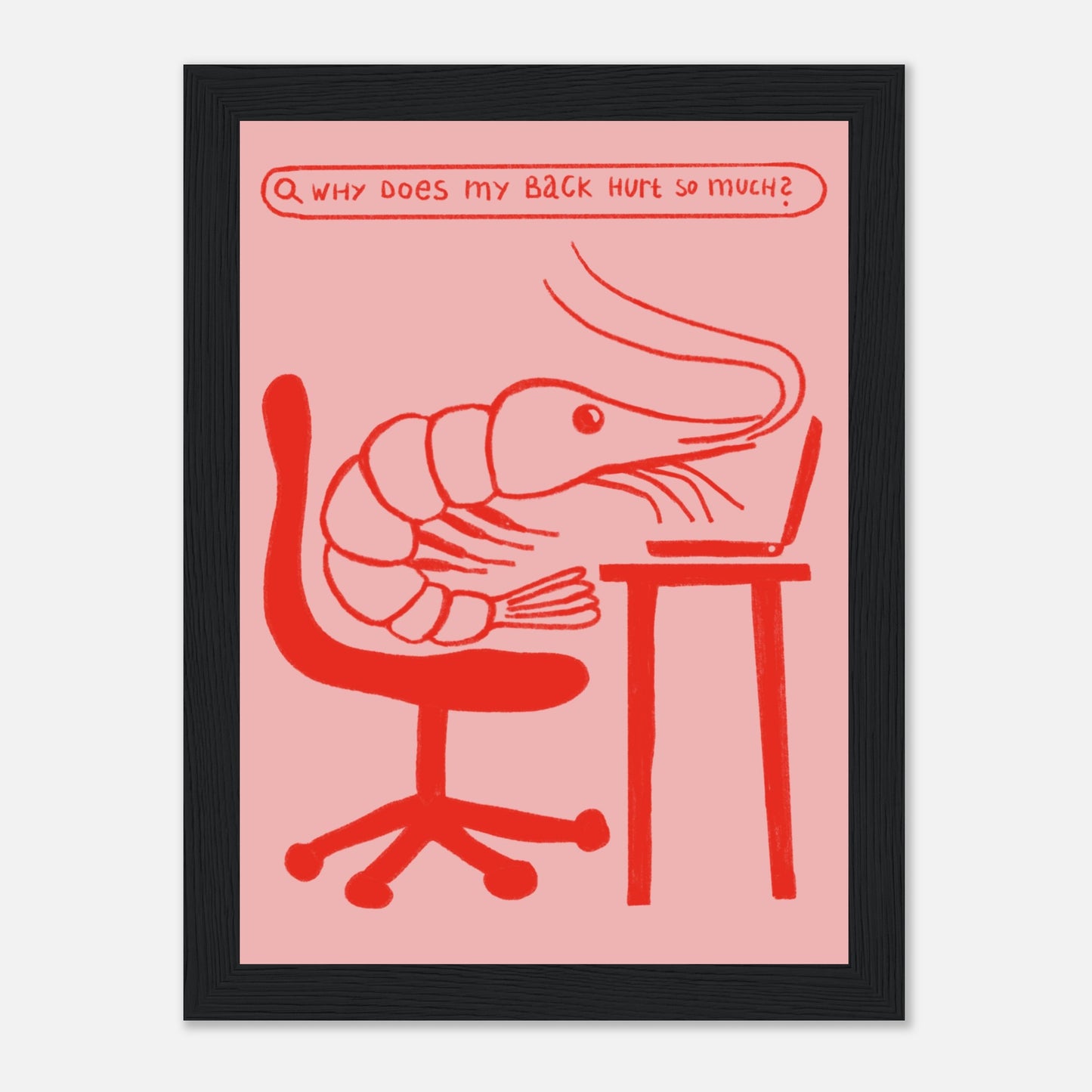 Witzige Shrimp Illustration