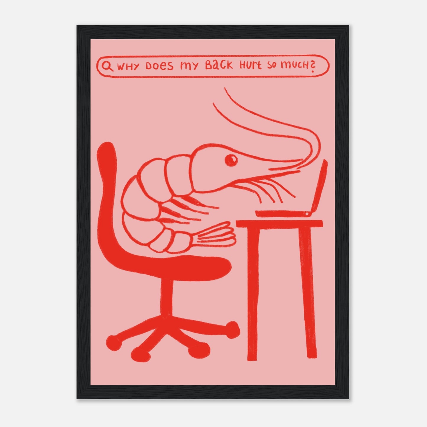 shrimp – gerahmtes poster