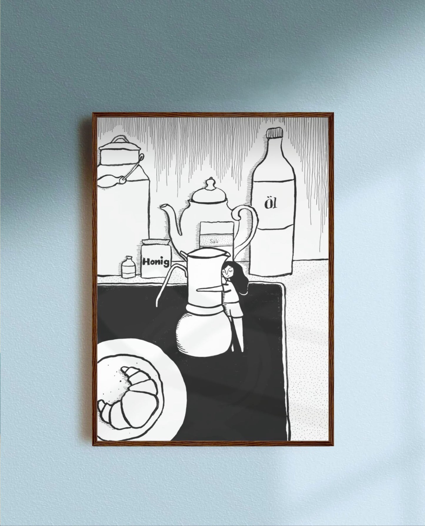 kaffeeliebe – gerahmtes poster