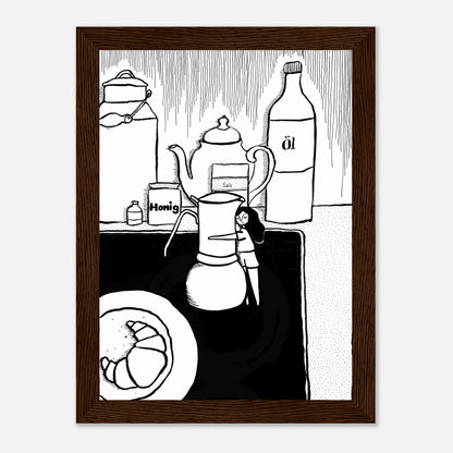 kaffeeliebe – gerahmtes poster