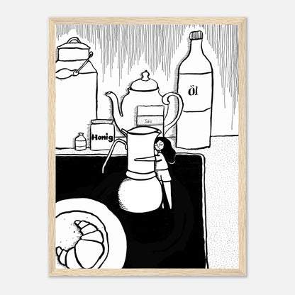 kaffeeliebe – gerahmtes poster