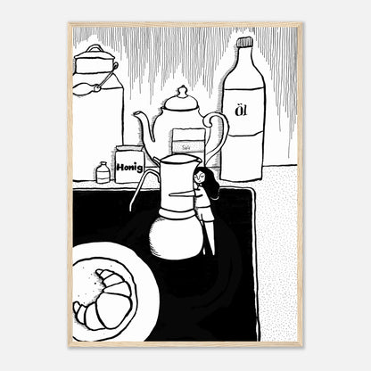 kaffeeliebe – gerahmtes poster