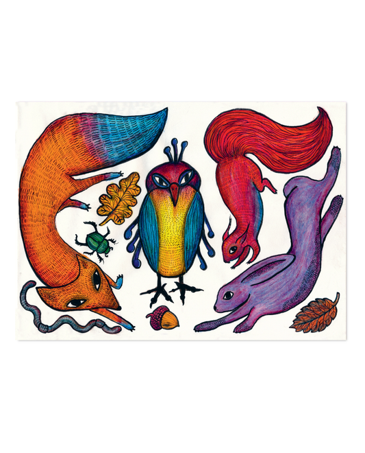 bunte tiere — poster