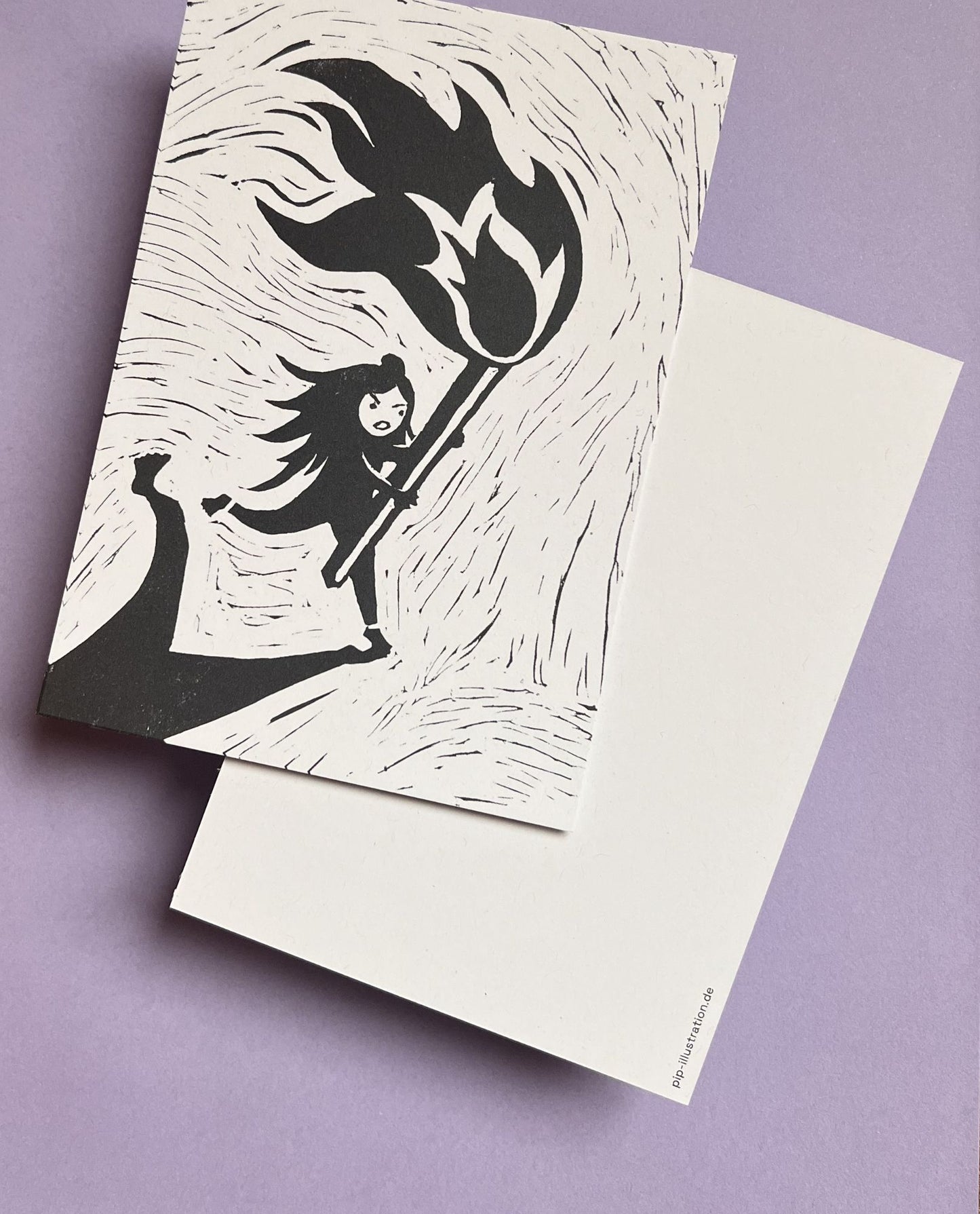 flammenmädchen — postkarte