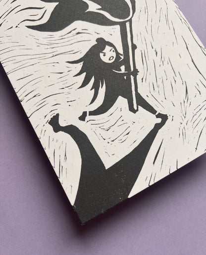 flammenmädchen — postkarte